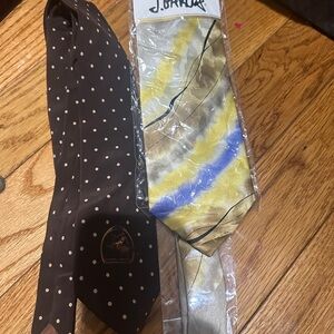Brown Polka Dot Tie and Multicolor Tie Set